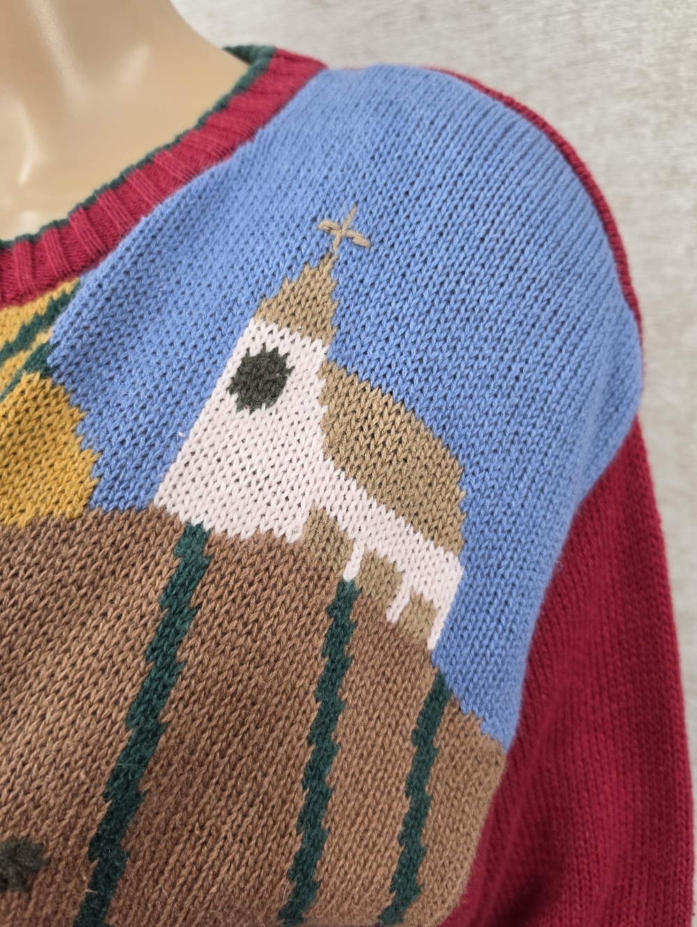 Lucia Vintage Farm Orchard 2D Knit Crewneck Sweater Novelty Fall - Picture 8 of 14